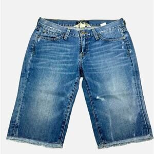 Lucky Brand Crop Denim Shorts Zoe Bermuda Style